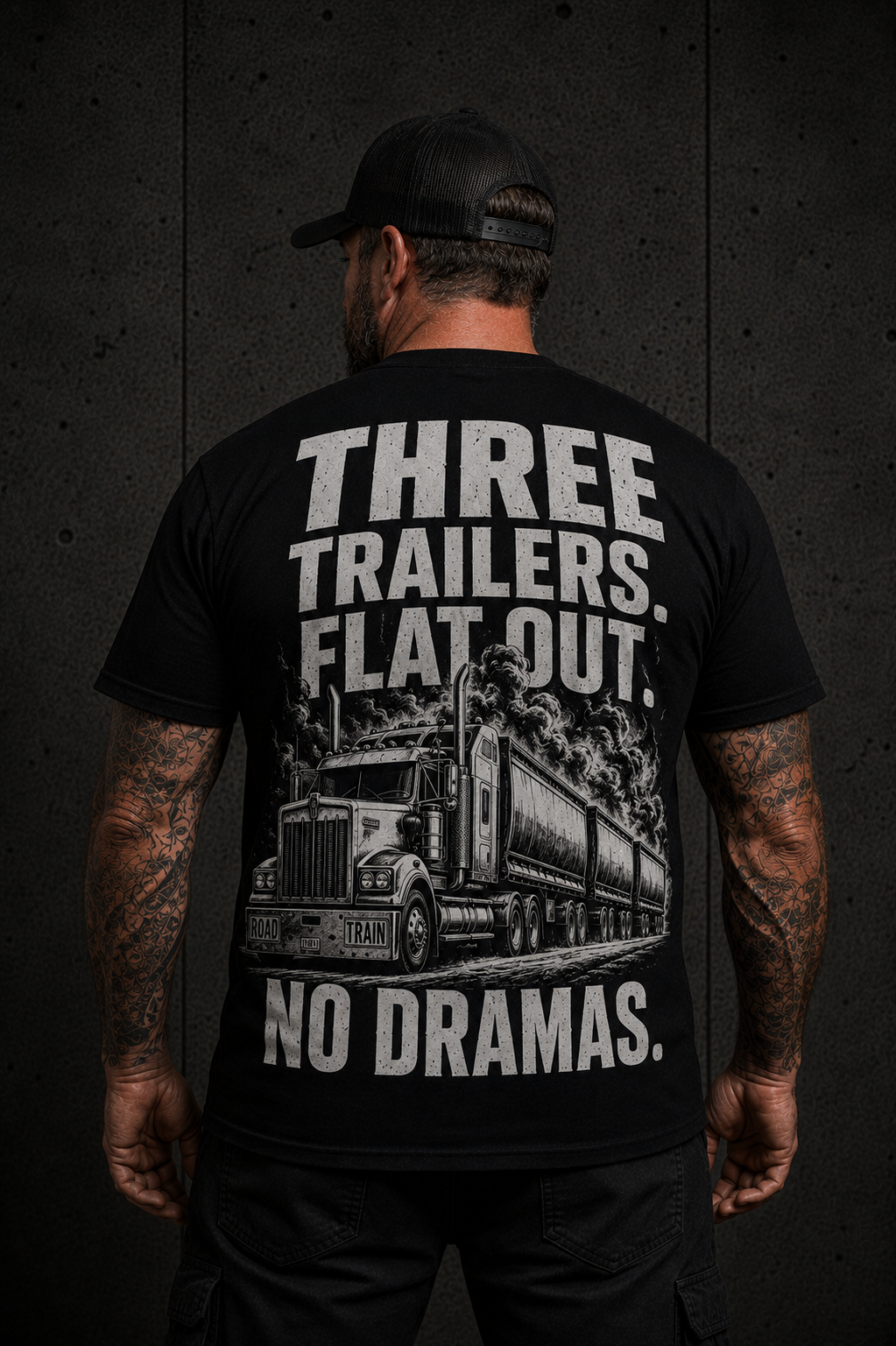 "Three Trailers. Flat Out. No Dramas." T-Shirt