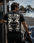 Full send. both tyres cooked tee