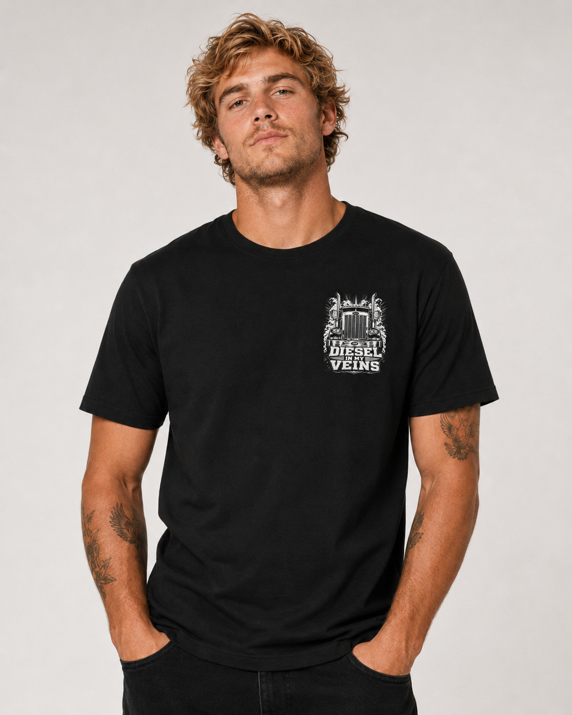 Diesel In My Veins Premium Truck Driver Tee