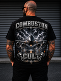 Combustion Cult Skull & Pistons Pocket Logo Tee
