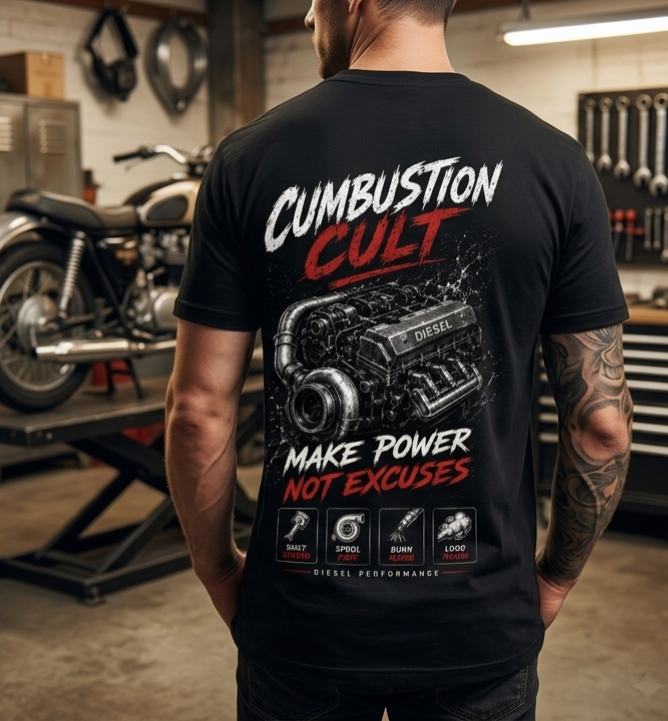 Make power not excuses diesel performance tee
