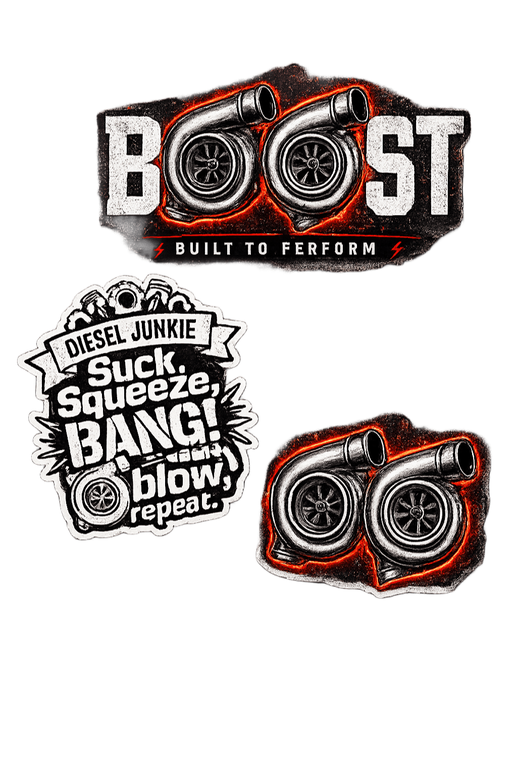 Combustion Cult Skull & Pistons Premium Vinyl Sticker
