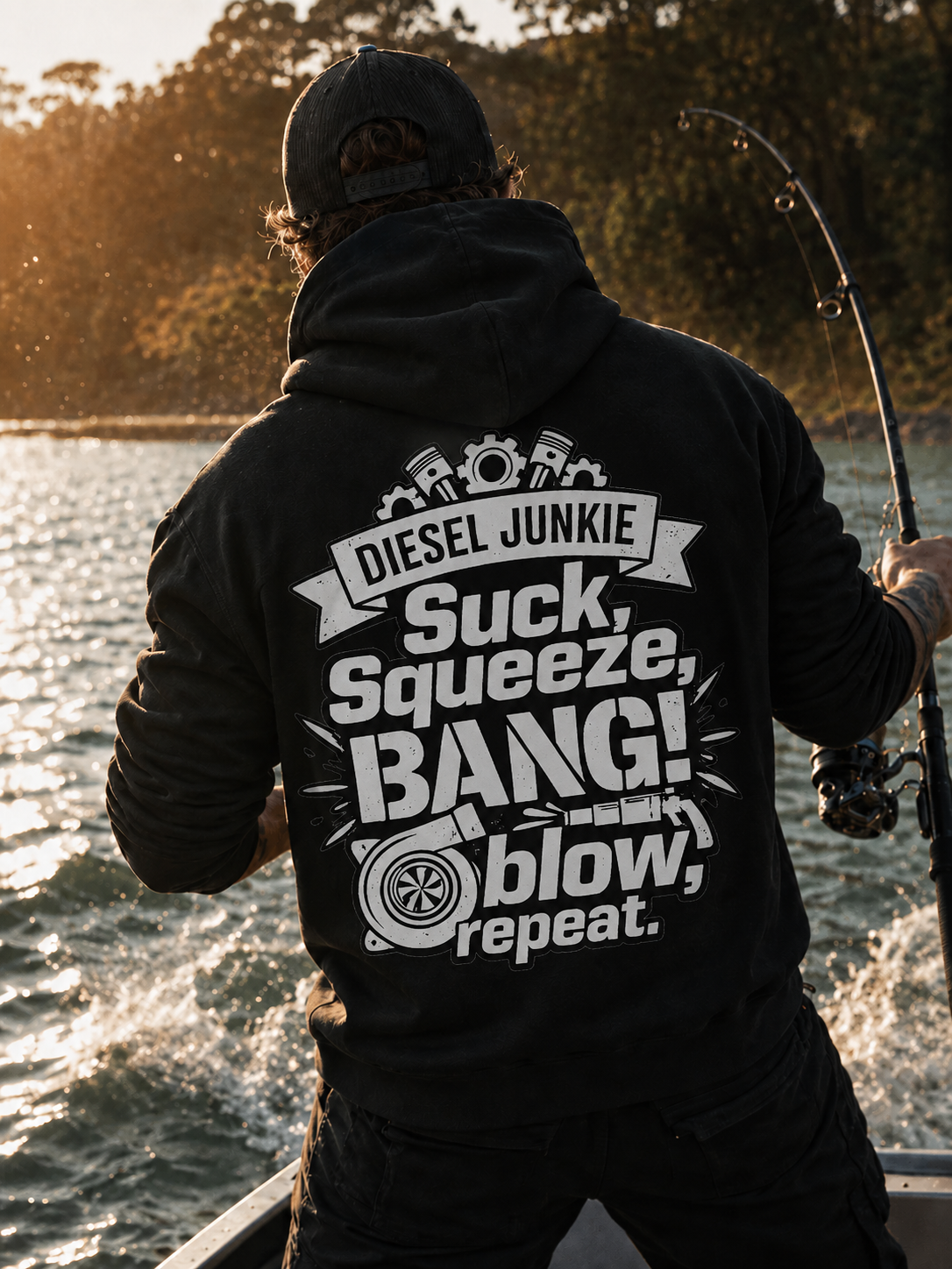 Diesel Junkie – Suck, Squeeze, Bang, Blow, Repeat Hoodie