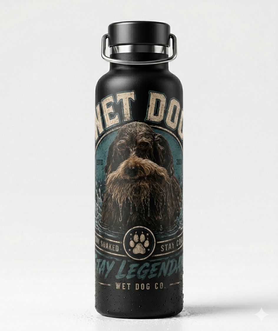 "Wet Dog" Steel bottle