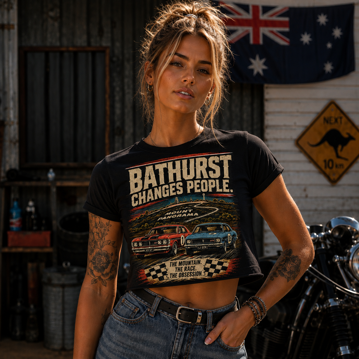 Bathurst Changes People Women's Crop Tee