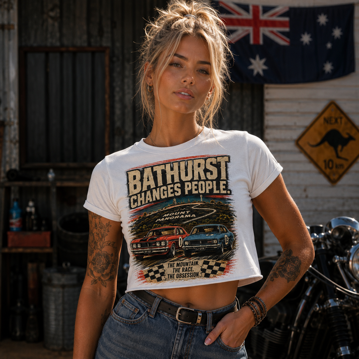 Bathurst Changes People Women's Crop Tee