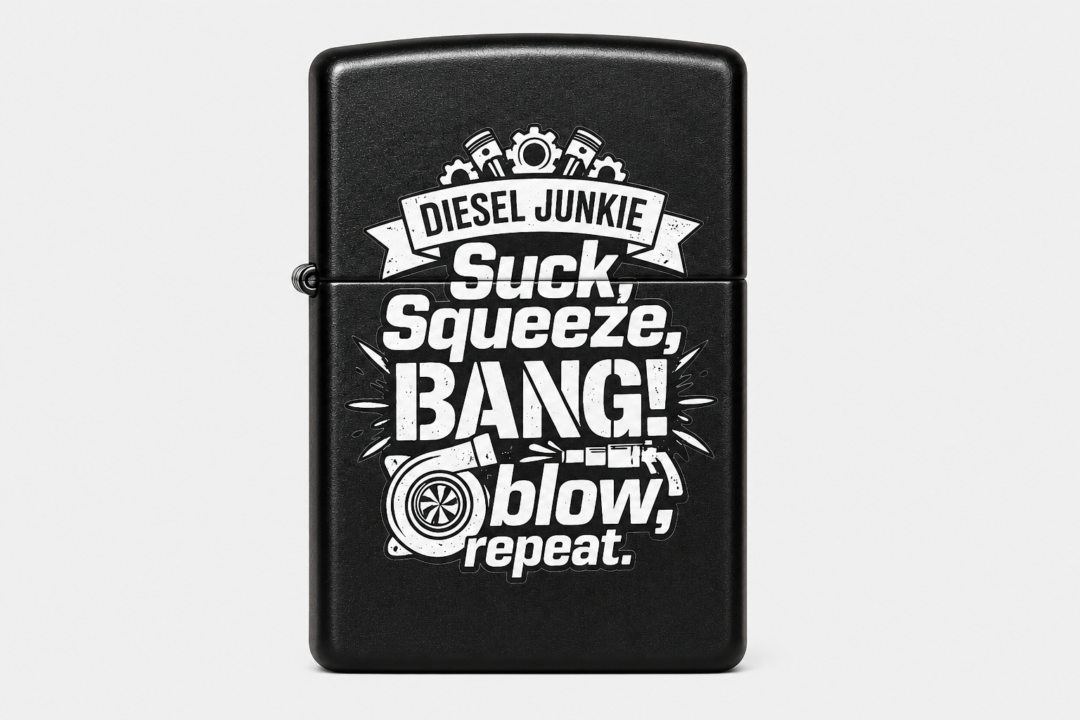 Diesel Junkie Suck, Squeeze, Bang, Blow metal lighter